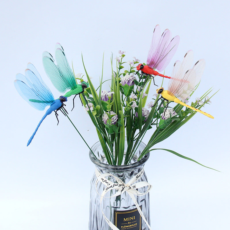 Wholesale 200pcs 12CM Simulation Dragonfly Magnetic Fridge Sticker Decoration